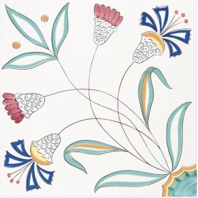 40x40 Trafilato Decoro Fiore Stilizzato