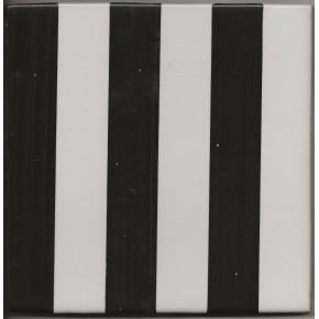 20x20 Pressato Rigato England 3 Righe Nero